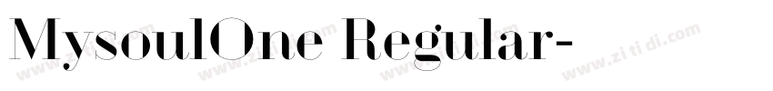 MysoulOne Regular字体转换 MysoulOne Regular字体转换